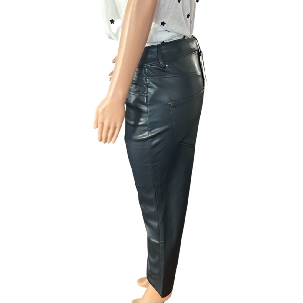 Badgley Mischka 5 Pocket Boyfriend Baddie Cropped Pants Navy Marine Blue Size 4 - Picture 10 of 13